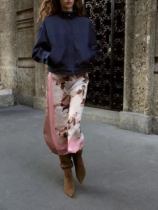 Zara Dresses & Skirts - NWT Zara Floral Satin Crepe Midi Skirt